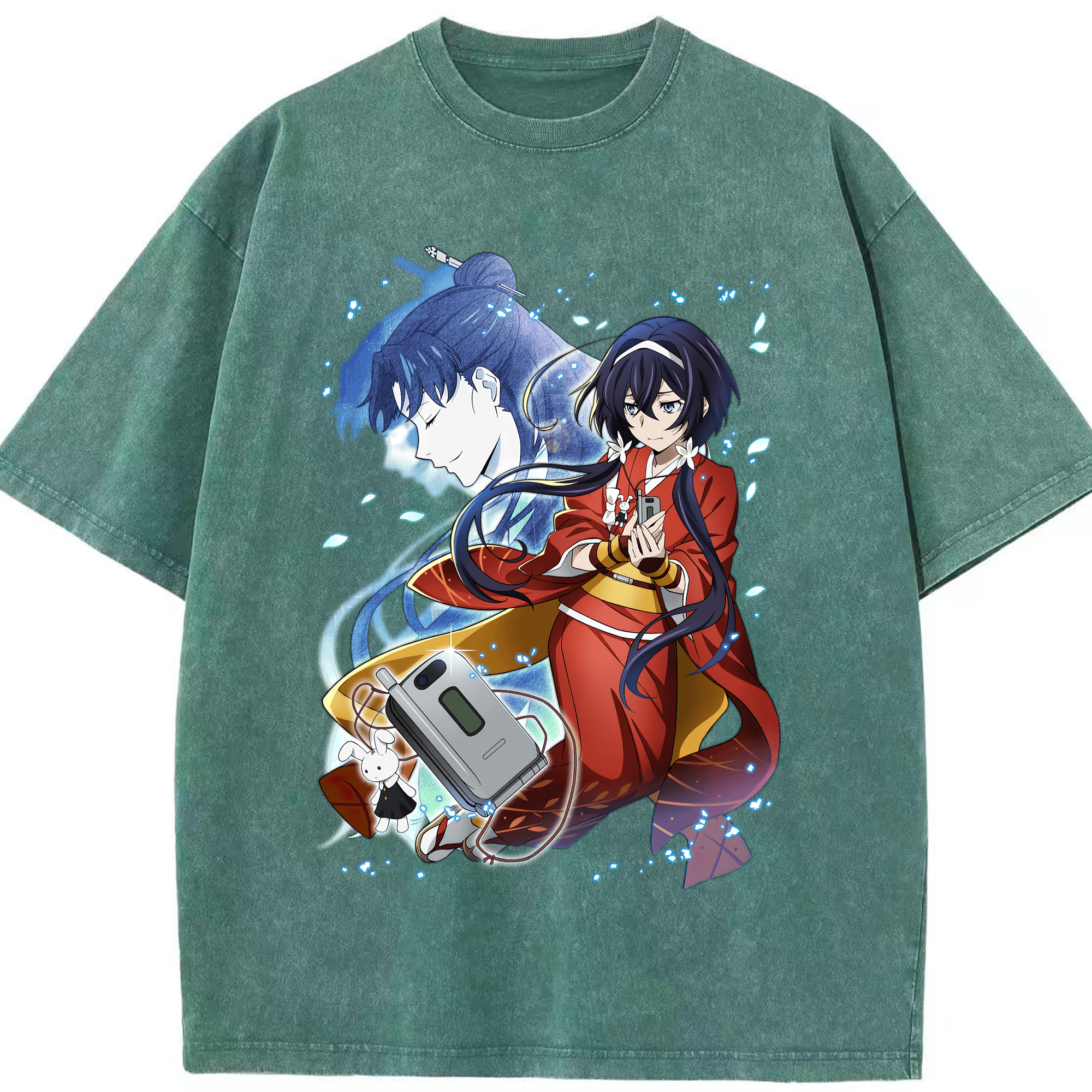 （画像用） 文豪ストレイドッグス Bungo Stray Dogs 綿100% ヴィンテージ風 半袖Tシャツ（フロントプリント）